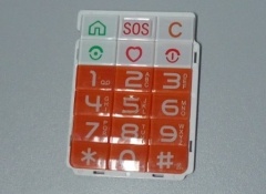 Silicone Keypads with Plastic Caps